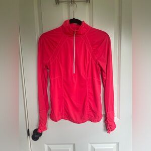 Zella Quarter Zip in pink/orange size M